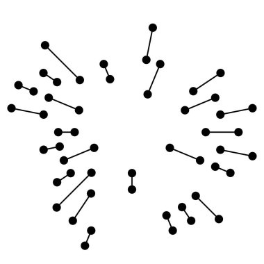 Radikal, noktalı ve düğümlü çizgiler yayıyor