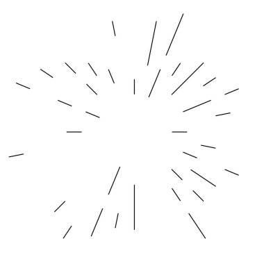 Radikal, yayılan çizgiler. Parılda, parılda, parılda ve ışılda. Yıldız patlaması, güneş patlaması, emisyon tasarımı element vektör çizimi, klip- sanat grafikleri.