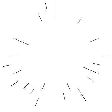 Radikal, yayılan çizgiler. Parılda, parılda, parılda ve ışılda. Yıldız patlaması, güneş patlaması, emisyon tasarımı element vektör çizimi, klip- sanat grafikleri.