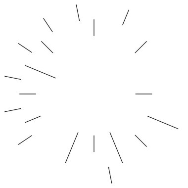 Radikal, yayılan çizgiler. Parılda, parılda, parılda ve ışılda. Yıldız patlaması, güneş patlaması, emisyon tasarımı element vektör çizimi, klip- sanat grafikleri.