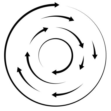 Renkli dairesel, oklu eşmerkezli çemberler. Radikal, yayılan ok çizgileri. Girdaplar, girdaplar, girdaplar, girdaplar, girdaplar, girdaplar ve girdaplar..