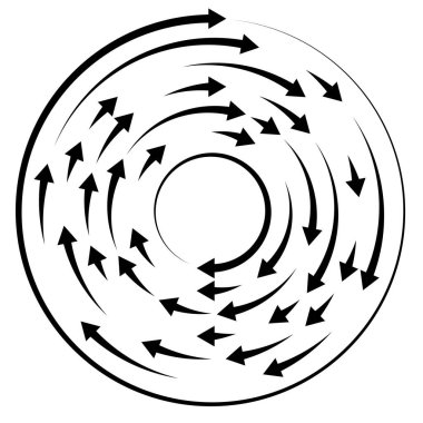 Renkli dairesel, oklu eşmerkezli çemberler. Radikal, yayılan ok çizgileri. Girdaplar, girdaplar, girdaplar, girdaplar, girdaplar, girdaplar ve girdaplar..