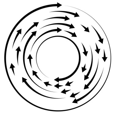 Renkli dairesel, oklu eşmerkezli çemberler. Radikal, yayılan ok çizgileri. Girdaplar, girdaplar, girdaplar, girdaplar, girdaplar, girdaplar ve girdaplar..
