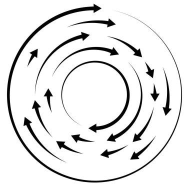 Renkli dairesel, oklu eşmerkezli çemberler. Radikal, yayılan ok çizgileri. Girdaplar, girdaplar, girdaplar, girdaplar, girdaplar, girdaplar ve girdaplar..