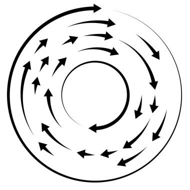 Renkli dairesel, oklu eşmerkezli çemberler. Radikal, yayılan ok çizgileri. Girdaplar, girdaplar, girdaplar, girdaplar, girdaplar, girdaplar ve girdaplar..