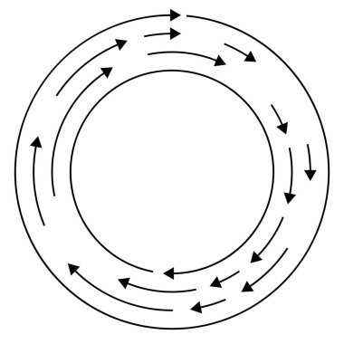 Renkli dairesel, oklu eşmerkezli çemberler. Radikal, yayılan ok çizgileri. Girdaplar, girdaplar, girdaplar, girdaplar, girdaplar, girdaplar ve girdaplar..