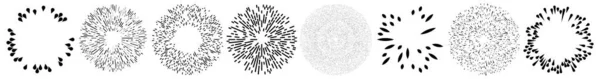 Lignes Radiales Rayonnantes Effet Lueur Paillettes Éclat Éclat Starburst Sunburst — Image vectorielle