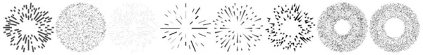 Радіальні Випромінюючі Лінії Глім Блиск Спалах Ефект Полум Зоряна Брама — стоковий вектор