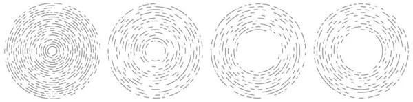 Náhodné Kruhy Tečky Skvrny Pihy Soustředný Kruhový Radiální Prvek Pointillist — Stockový vektor