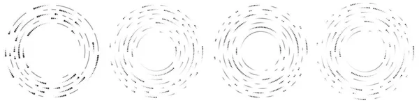 Rastgele Daireler Noktalar Benekler Çiller Eşmerkezli Dairesel Dairesel Elementler Noktacılık — Stok Vektör