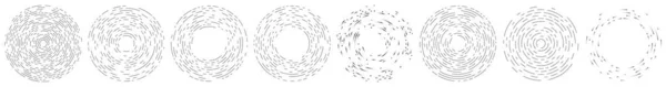 Círculos Aleatorios Puntos Motas Pecas Elemento Concéntrico Circular Radial Puntillista — Archivo Imágenes Vectoriales