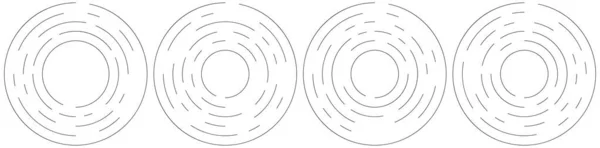 Cirkulära Koncentriska Segmenterade Cirklar Ringar Abstrakt Geometrisk Cirkel Spiral Virvla — Stock vektor