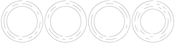 Circular Círculos Segmentados Concêntricos Anéis Circulo Geométrico Abstrato Espiral Rodopiar — Vetor de Stock