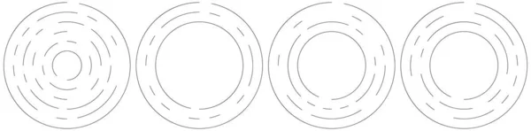 Okrągłe Koncentryczne Segmentowe Koła Pierścienie Abstrakcyjne Koło Geometryczne Spirala Obrót — Wektor stockowy