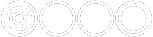 Circular Círculos Segmentados Concêntricos Anéis Circulo Geométrico Abstrato Espiral Rodopiar — Vetor de Stock