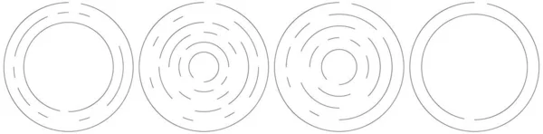 Cirkulära Koncentriska Segmenterade Cirklar Ringar Abstrakt Geometrisk Cirkel Spiral Virvla — Stock vektor