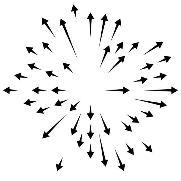Oklar Dışarı Bakıyor Radikal Yayılan Oklar — Stok Vektör