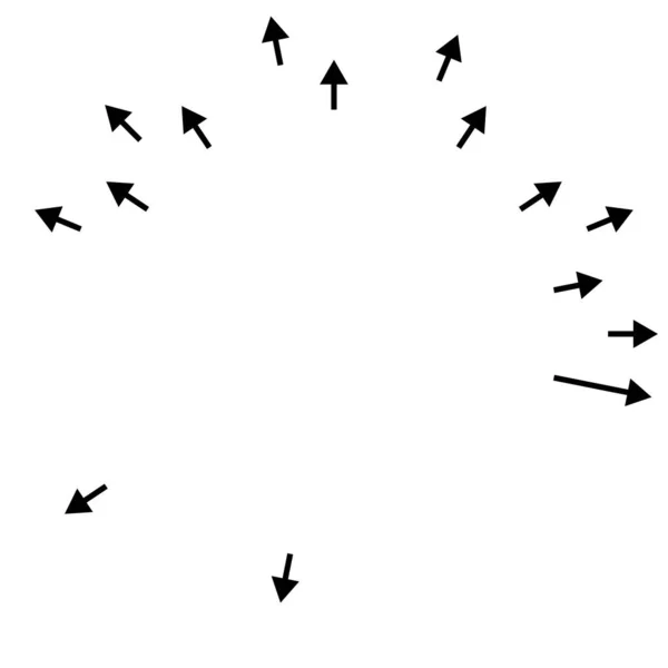 Flèches Pointant Vers Extérieur Flèches Radiales Rayonnantes — Image vectorielle