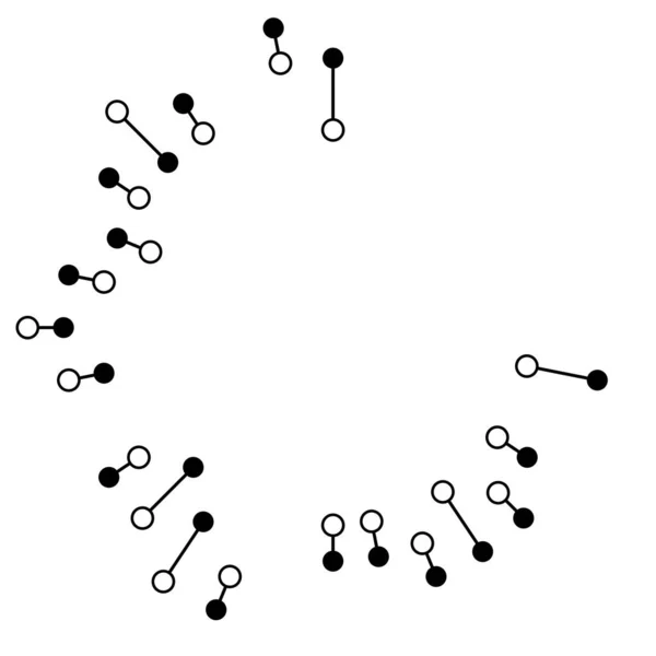 Radialne Promieniujące Linie Węzłami Punkty Węzłowe — Wektor stockowy