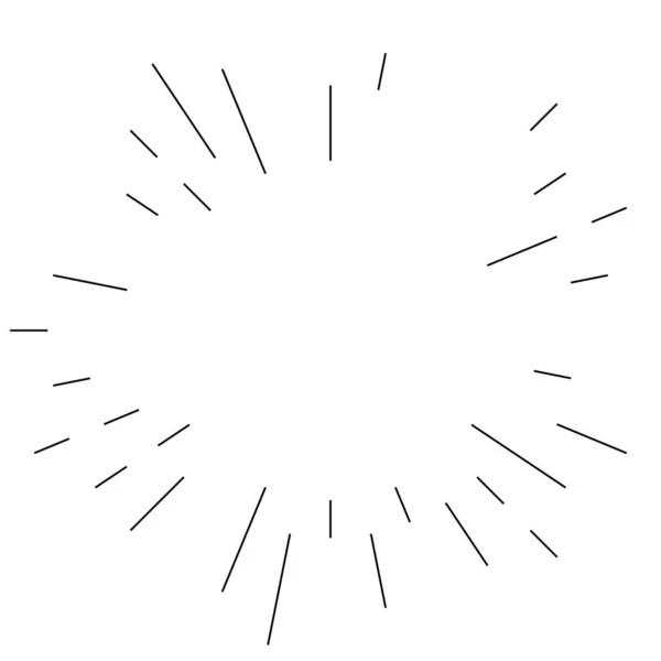 Радіальні Випромінювальні Лінії Блискавка Блиск Спалах Спалах Спалах Спалах Сонця — стоковий вектор