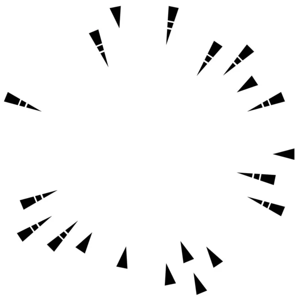 레이디얼 라디에이터 반짝이 플래시 플레어 Starburst Sunburst Emission Design Element — 스톡 벡터