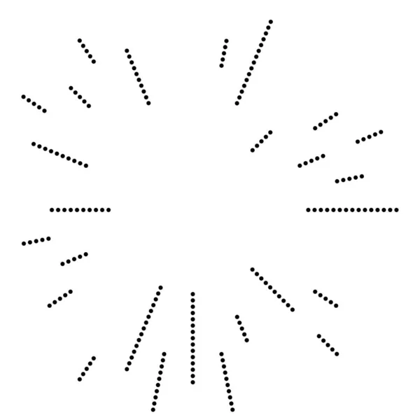 Líneas Radiales Radiales Brillo Brillo Destello Efecto Destello Explosión Estelar — Vector de stock