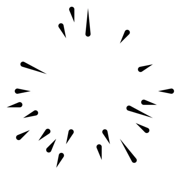 辐射线 闪光和闪光效果 Starburst Sunburst Blast Emission Design Element Stock Vector — 图库矢量图片