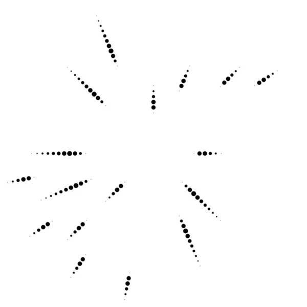 Linee Radiali Radianti Effetto Bagliore Brillantini Flash Bagliore Starburst Esplosione — Vettoriale Stock