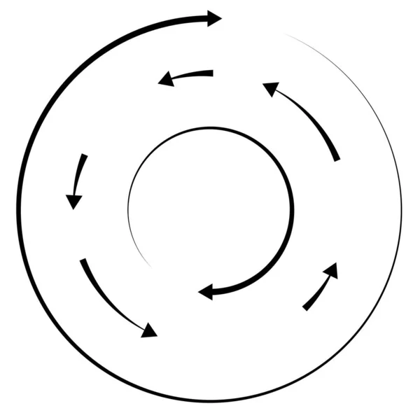 反対方向の円の矢印 — ストックベクタ
