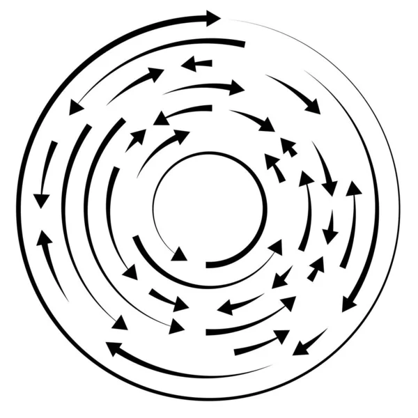 Okrągłe Okrągłe Strzałki Odwrotnym Kierunku — Wektor stockowy