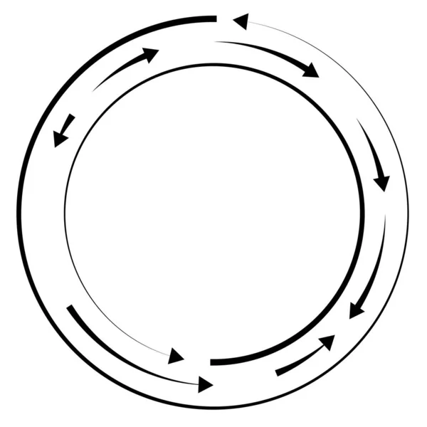 反対方向の円の矢印 — ストックベクタ