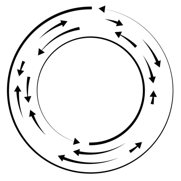 Flèches Circulaires Circulaires Sens Inverse — Image vectorielle