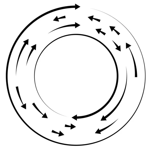 Circular Setas Círculo Sentido Inverso Oposto — Vetor de Stock