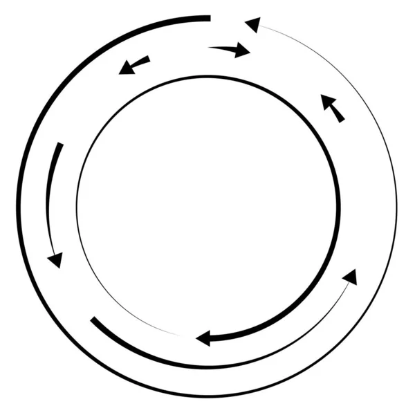 Circular Setas Círculo Sentido Inverso Oposto —  Vetores de Stock