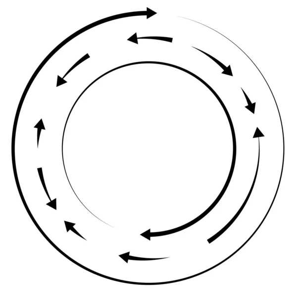 Circular Circle Arrows Reverse Direction — Stock Vector