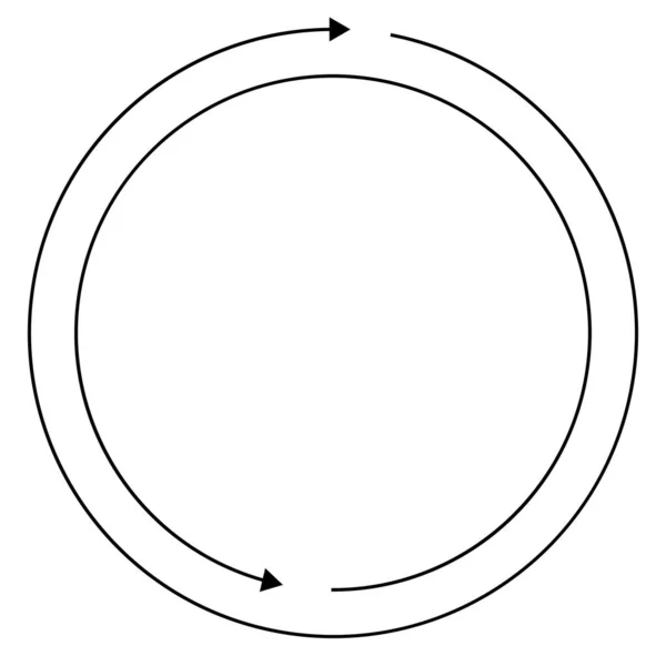 Circular Κυκλικά Βέλη Προς Πίσω Αντίθετη Κατεύθυνση — Διανυσματικό Αρχείο