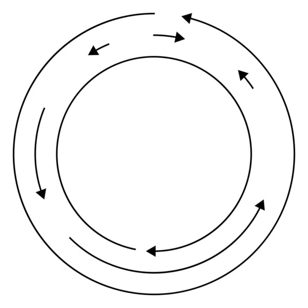 Circular Setas Círculo Sentido Inverso Oposto —  Vetores de Stock