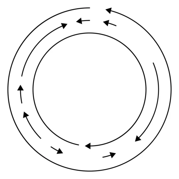 Circular Circle Arrows Reverse Direction — Stock Vector