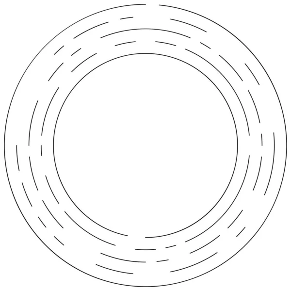 Кругові Концентричні Сегментовані Кільця Абстрактне Геометричне Коло Спіраль Вихор Вихор — стоковий вектор