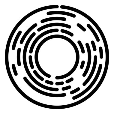 Dairesel, yoğunlaştırılmış çemberler, halkalar. Soyut geometrik çember. Döndür, döndür, döndür. Rastgele döndürme çemberleri stok vektör illüstrasyonu, kırpma sanatı grafikleri.