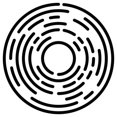 Dairesel, yoğunlaştırılmış çemberler, halkalar. Soyut geometrik çember. Döndür, döndür, döndür. Rastgele döndürme çemberleri stok vektör illüstrasyonu, kırpma sanatı grafikleri.