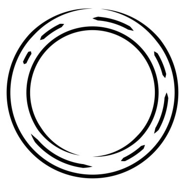 Dairesel, yoğunlaştırılmış çemberler, halkalar. Soyut geometrik çember. Döndür, döndür, döndür. Rastgele döndürme çemberleri stok vektör illüstrasyonu, kırpma sanatı grafikleri.