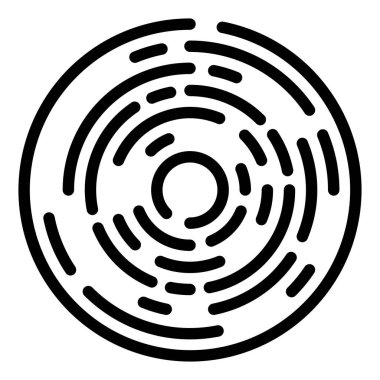 Dairesel, yoğunlaştırılmış çemberler, halkalar. Soyut geometrik çember. Döndür, döndür, döndür. Rastgele döndürme çemberleri stok vektör illüstrasyonu, kırpma sanatı grafikleri.