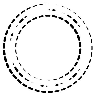 Dairesel, yoğunlaştırılmış çemberler, halkalar. Soyut geometrik çember. Döndür, döndür, döndür. Rastgele döndürme çemberleri stok vektör illüstrasyonu, kırpma sanatı grafikleri.