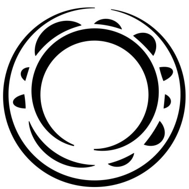 Dairesel, yoğunlaştırılmış çemberler, halkalar. Soyut geometrik çember. Döndür, döndür, döndür. Rastgele döndürme çemberleri stok vektör illüstrasyonu, kırpma sanatı grafikleri.