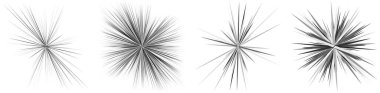 Radyal, yayılan dinamik ışınlar, ışınlama hatları. Yıldız patlaması, güneş patlaması elementi. Parlatıcı, ışıltı efekti. Parıltı, parıltı, parıltı, parıltı tasarımı - stok vektör illüstrasyonu, klip- sanat grafikleri