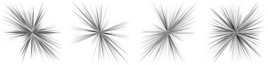 Radyal, yayılan dinamik ışınlar, ışınlama hatları. Yıldız patlaması, güneş patlaması elementi. Parlatıcı, ışıltı efekti. Parıltı, parıltı, parıltı, parıltı tasarımı - stok vektör illüstrasyonu, klip- sanat grafikleri