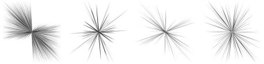 Radyal, yayılan dinamik ışınlar, ışınlama hatları. Yıldız patlaması, güneş patlaması elementi. Parlatıcı, ışıltı efekti. Parıltı, parıltı, parıltı, parıltı tasarımı - stok vektör illüstrasyonu, klip- sanat grafikleri