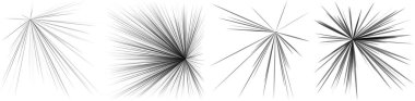Radyal, yayılan dinamik ışınlar, ışınlama hatları. Yıldız patlaması, güneş patlaması elementi. Parlatıcı, ışıltı efekti. Parıltı, parıltı, parıltı, parıltı tasarımı - stok vektör illüstrasyonu, klip- sanat grafikleri