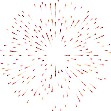 Renkli, renkli rastgele daireler, noktalar, benekler ve çiller konsantre, dairesel ve dairesel elementler. Noktacılık, noktacılık rastgele polikrom yarım ton daireler stok vektör çizimi, klip- sanat grafikleri